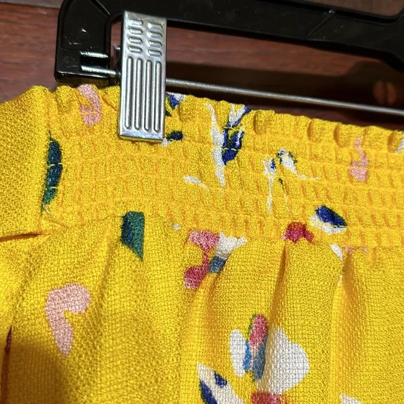 Floral Yellow A-Line Skirt Womans XL - Picture 9 of 11